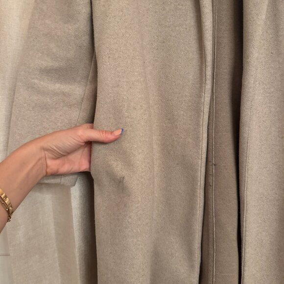 Zara Tan Blend Long Overcoat Women's Size Large - Picture 5 of 6